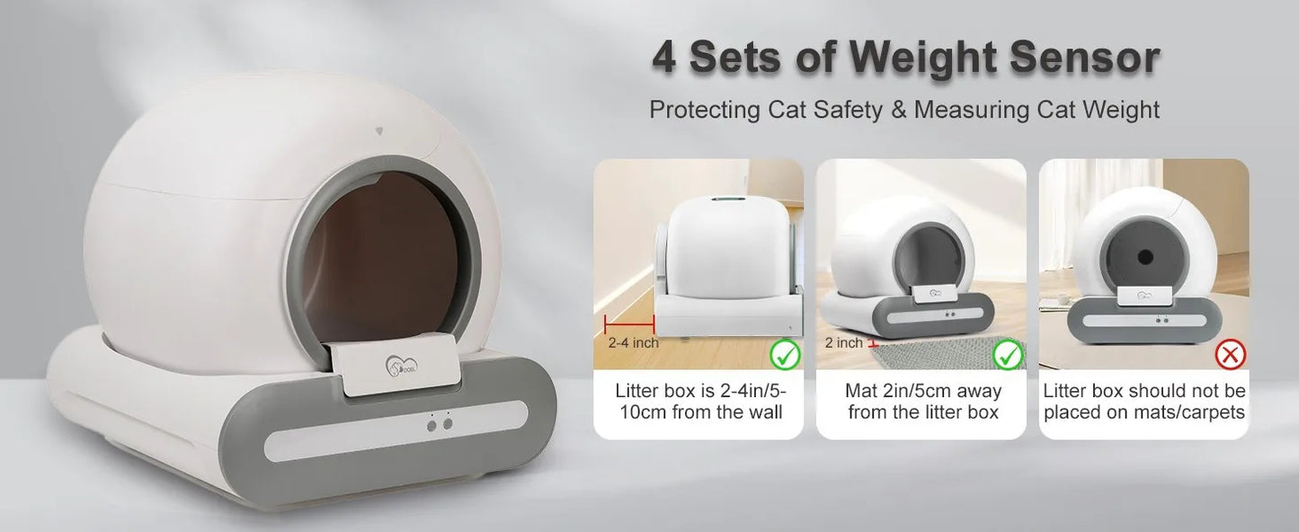 DOEL 65L Self-Cleaning Smart Cat Litter Box