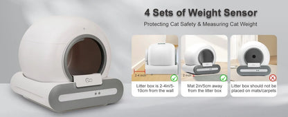 DOEL 65L Self-Cleaning Smart Cat Litter Box