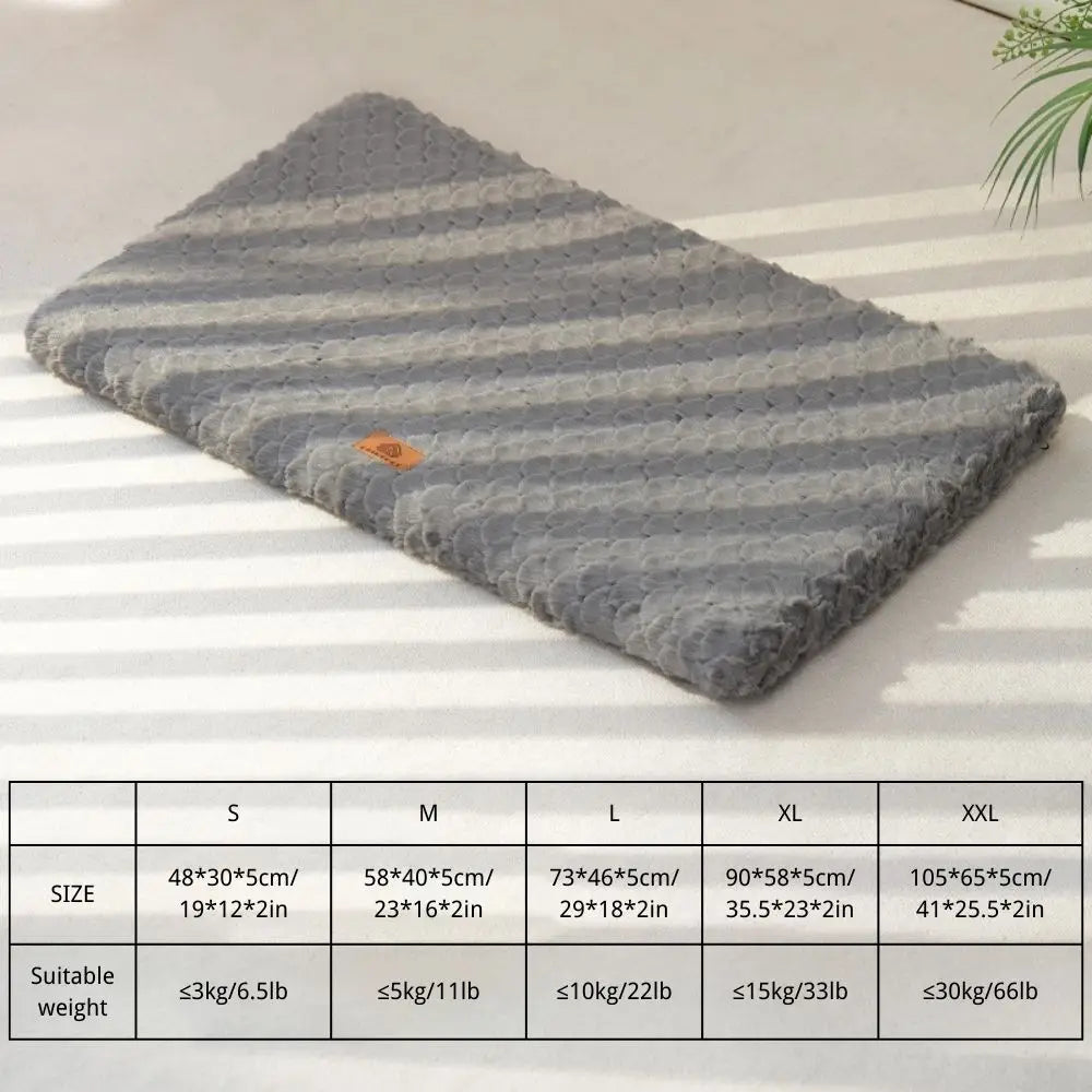 Plush Calming Winter Crate Bed