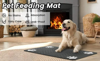 Absorbent Anti-Spill Pet Feeding Mat