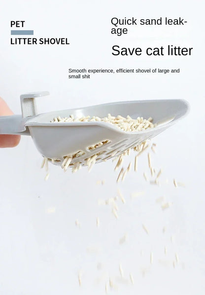 Self-Cleaning Cat Litter Scoop with Base