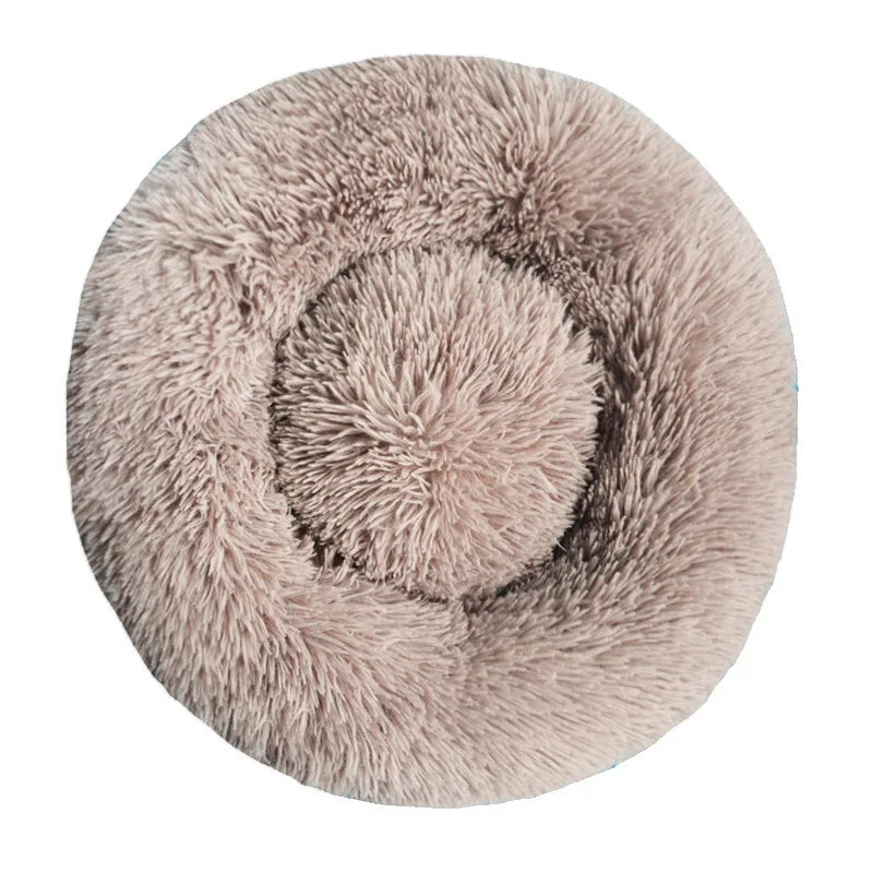 Plush Donut Calming Pet Bed