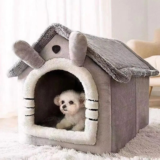 All-Season Cosy Dog House Bed