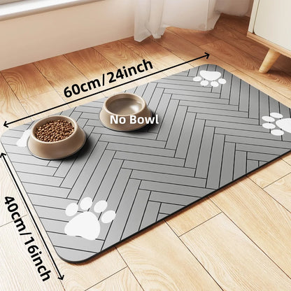 Absorbent Anti-Spill Pet Feeding Mat