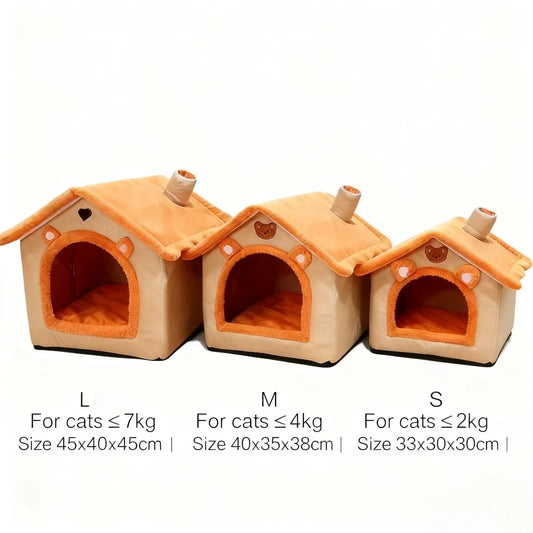 All-Season Cosy Dog House Bed
