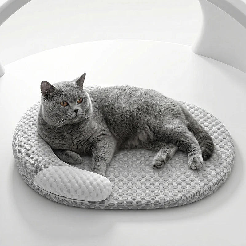 Oval Ice-Silk Cooling Pet Bed