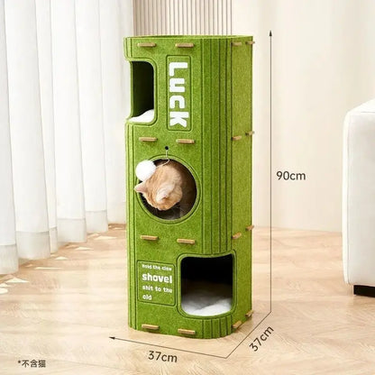 Treetop Felt Cat Den & Scratcher