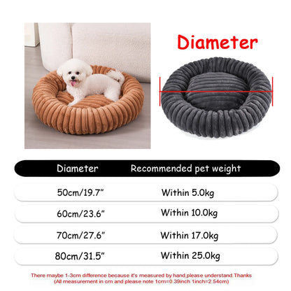 Plush Donut Calming Pet Bed