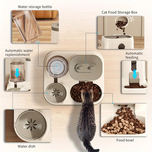 Smart Auto Feeder & Water Fountain Combo