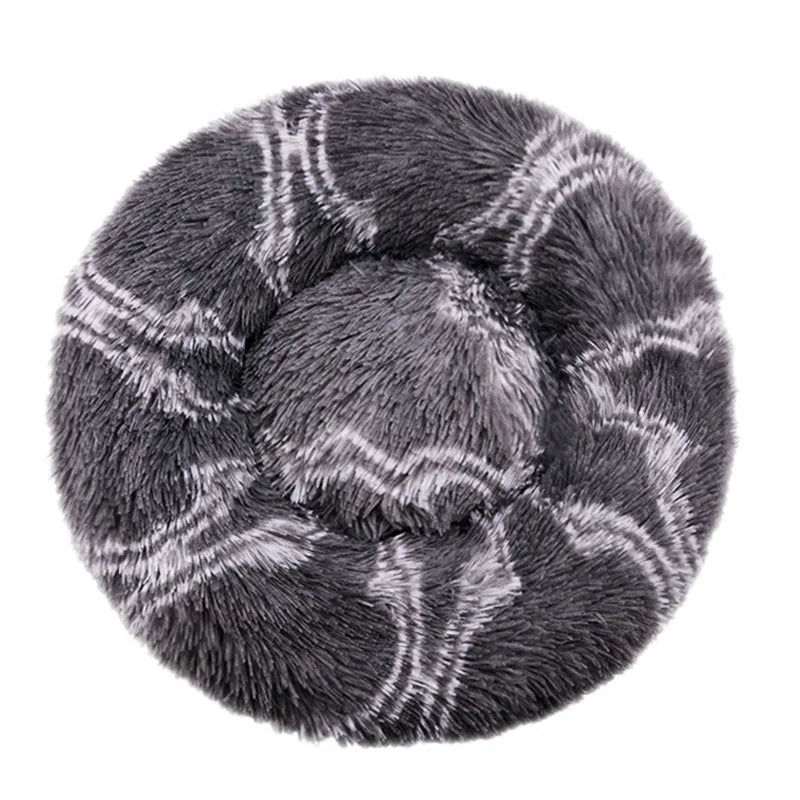Plush Donut Calming Pet Bed