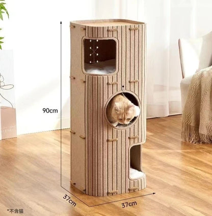 Treetop Felt Cat Den & Scratcher