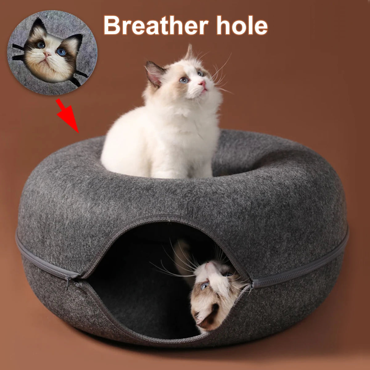 Donut Cat Tunnel Bed