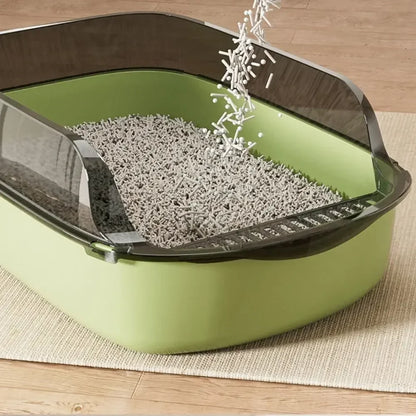 High-Sided Open-Top Cat Litter Tray