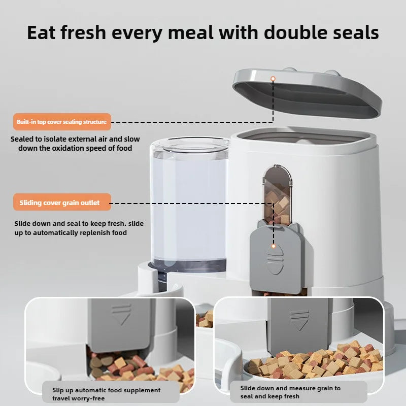 Smart Auto Feeder & Water Fountain Combo