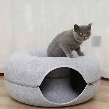 Donut Cat Tunnel Bed