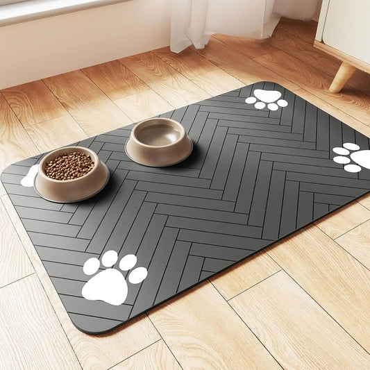 Absorbent Anti-Spill Pet Feeding Mat