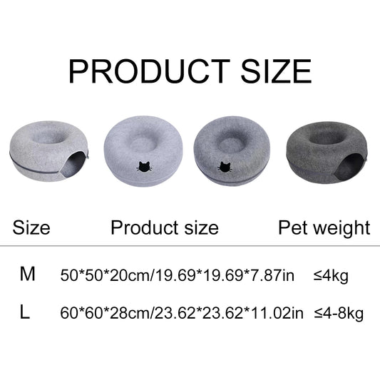 Donut Cat Tunnel Bed