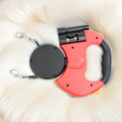 Retractable LED Dual Dog Leash
