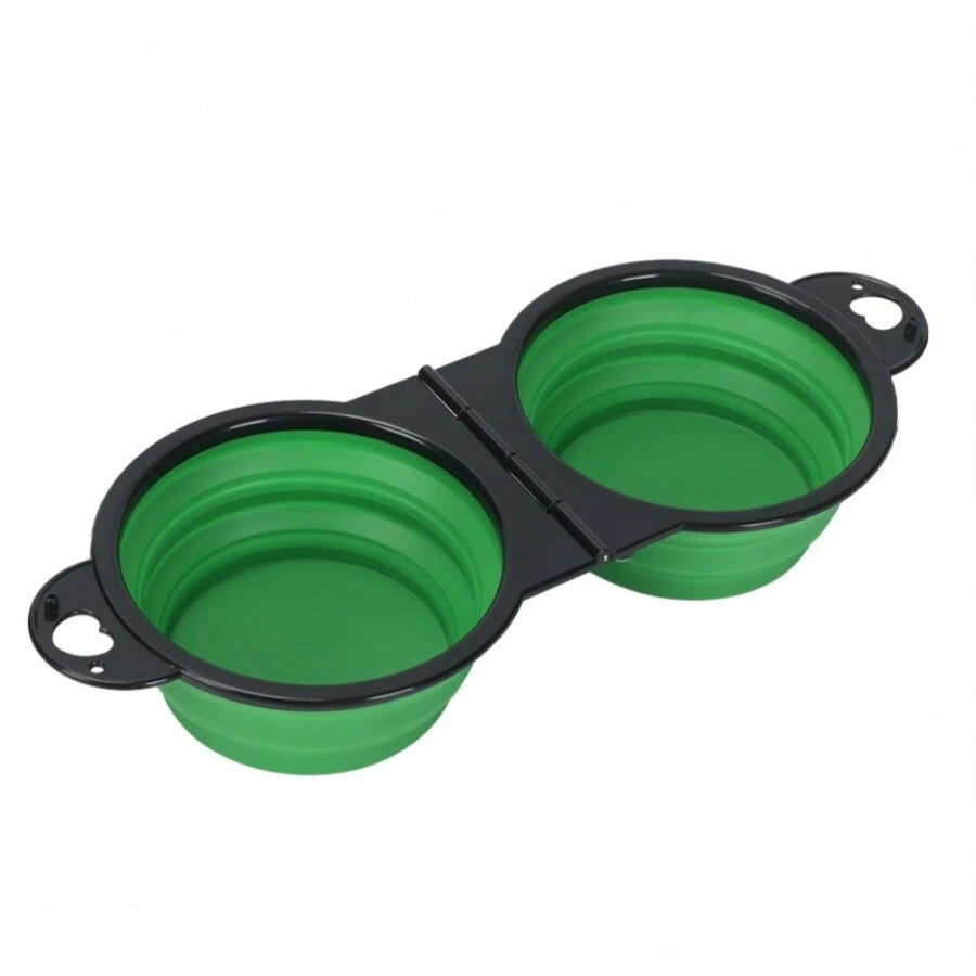 Foldable Twin Travel Feeder Bowl