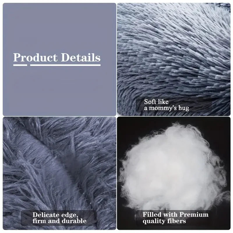 Plush Donut Calming Pet Bed — view 4
