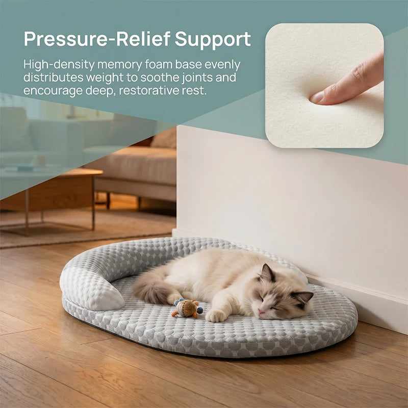 Oval Ice-Silk Cooling Pet Bed
