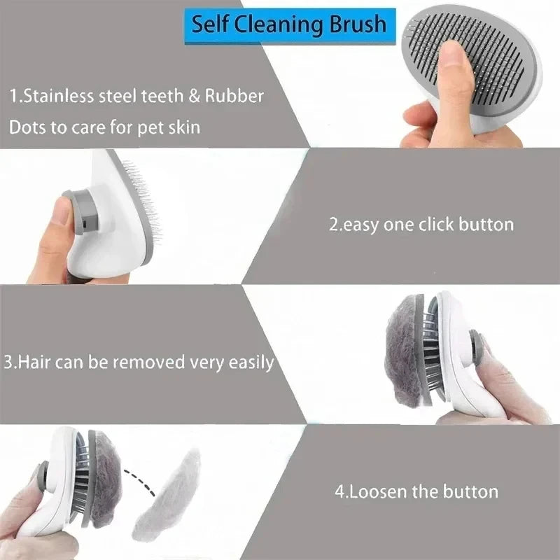 Self-Cleaning Slicker Pet Brush