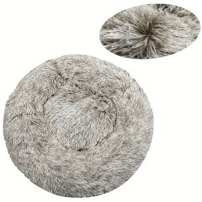 Plush Donut Calming Pet Bed