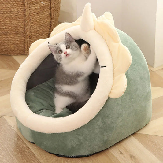 Cartoon Calming Cat Cave Bed — view 3