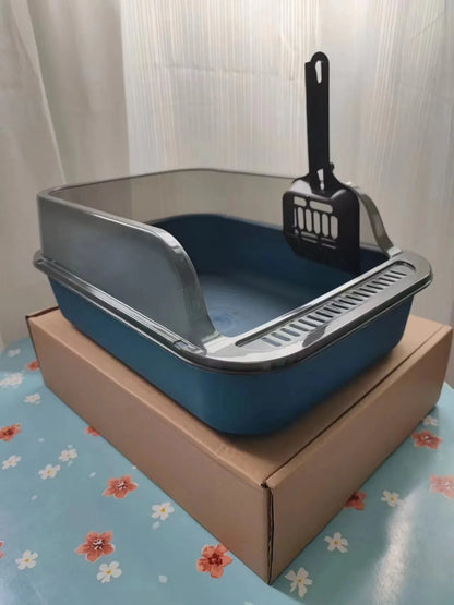 High-Sided Open-Top Cat Litter Tray