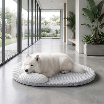 Oval Ice-Silk Cooling Pet Bed