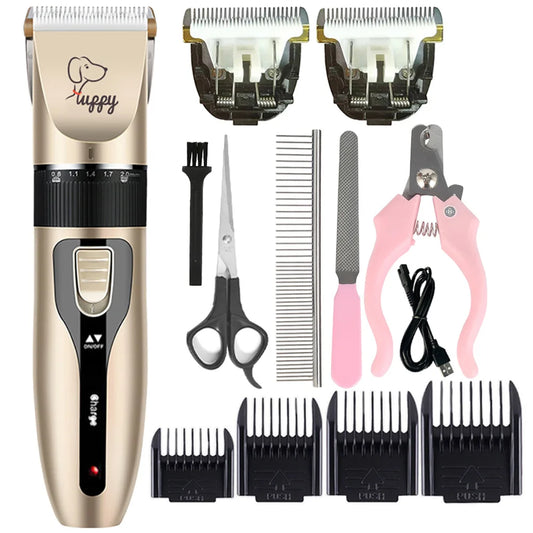 Professional Cordless Pet Grooming Clipper Set