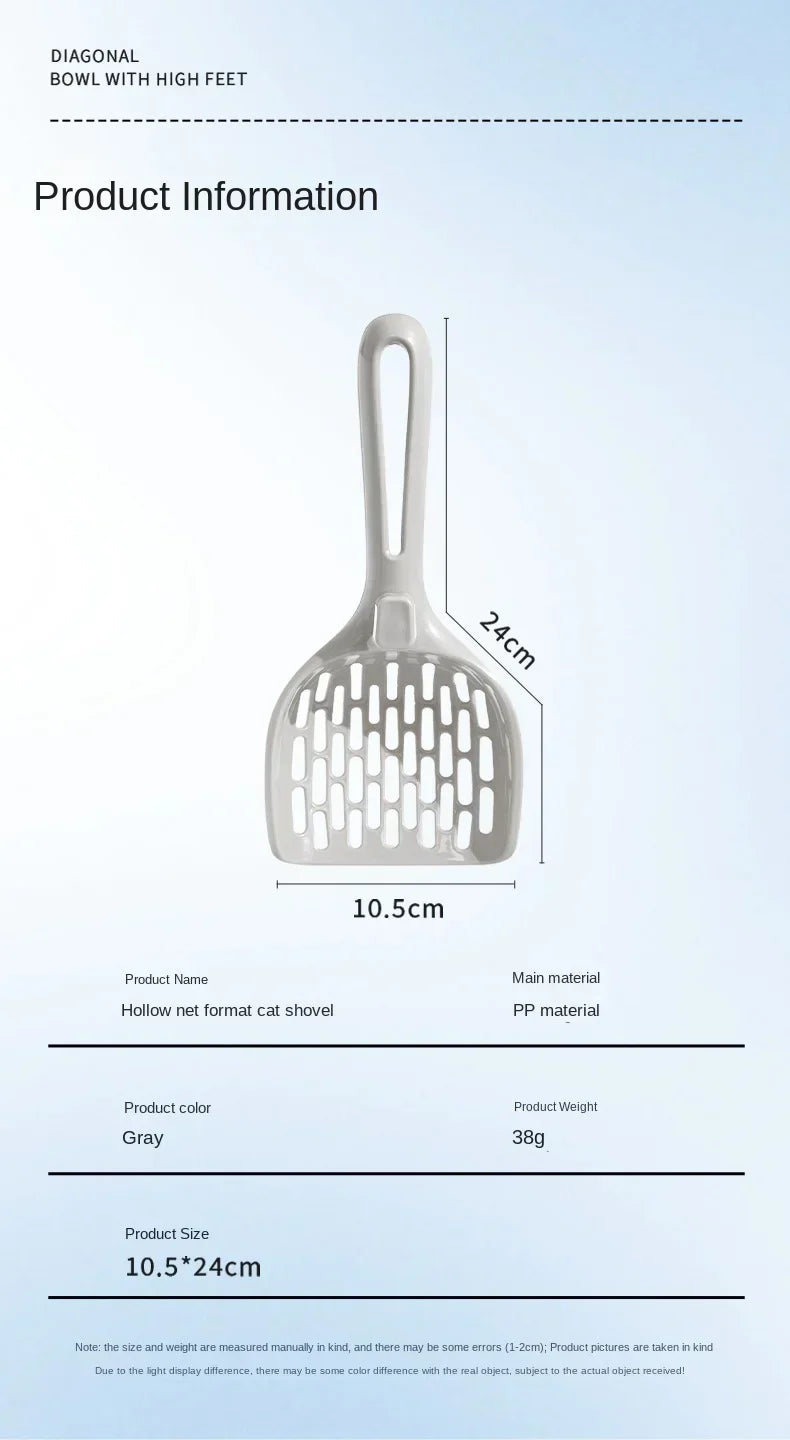 Self-Cleaning Cat Litter Scoop with Base