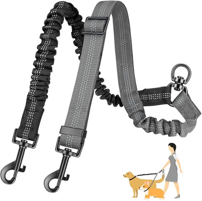 Bungee Dual Dog Leash Coupler