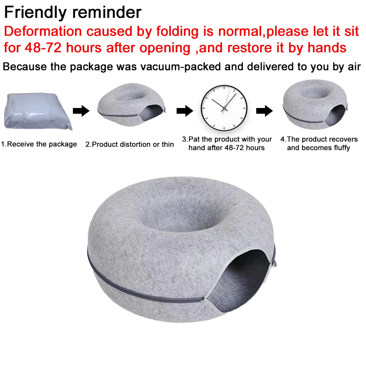 Donut Cat Tunnel Bed