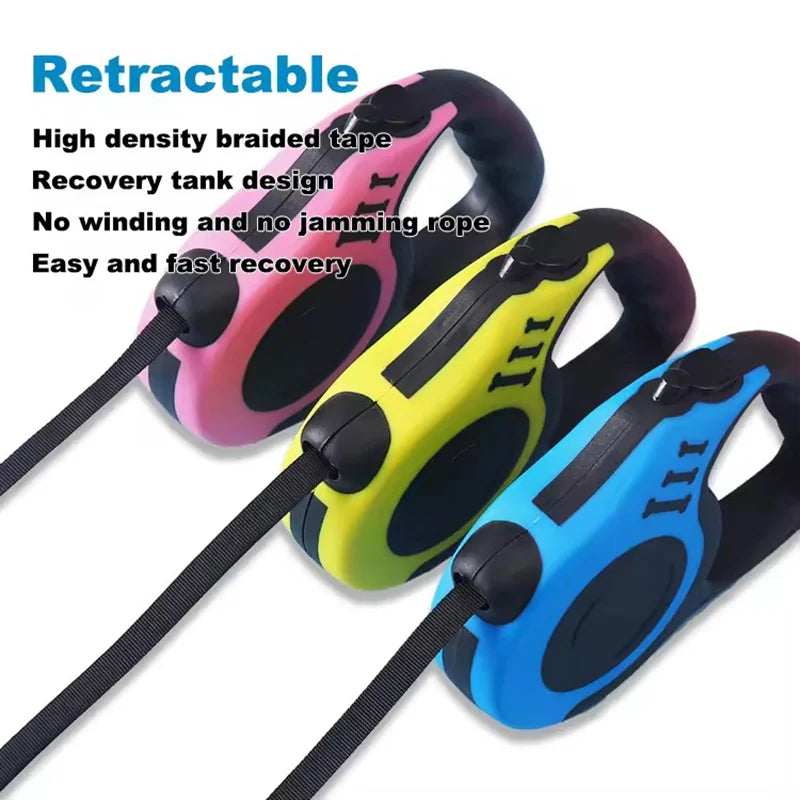 Braided Nylon Retractable Dog Lead