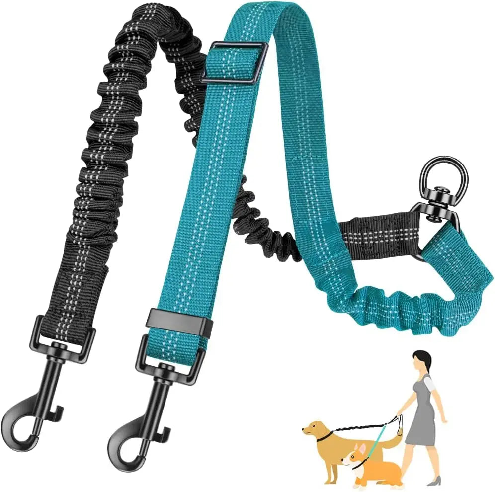 Bungee Dual Dog Leash Coupler