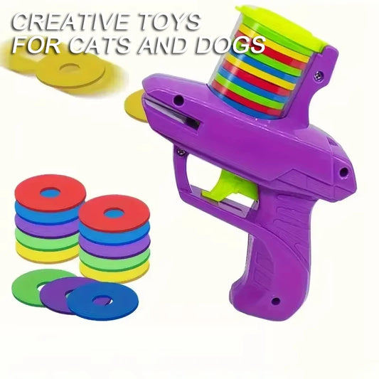 Turnip Foam Frisbee Cat Play Gun