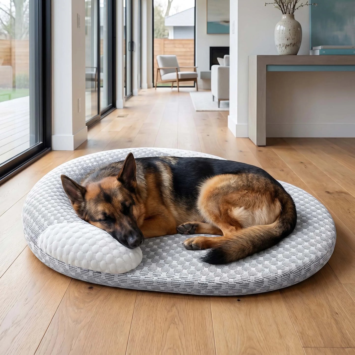 Oval Ice-Silk Cooling Pet Bed