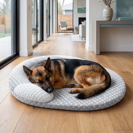 Oval Ice-Silk Cooling Pet Bed