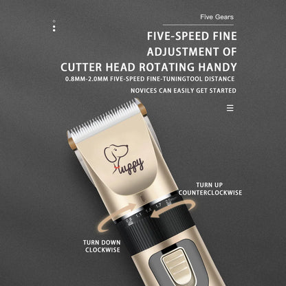 Professional Cordless Pet Grooming Clipper Set