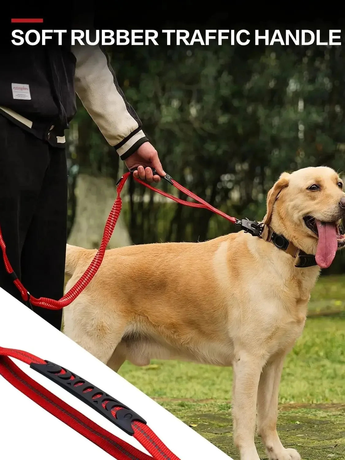 Tactical Heavy-Duty Bungee Dog Leash
