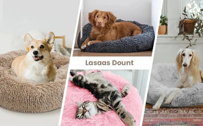 Plush Donut Calming Pet Bed