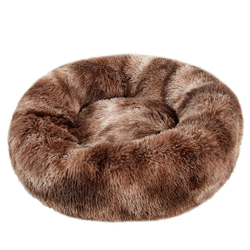 Plush Donut Calming Pet Bed
