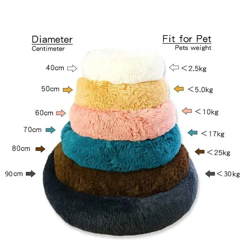 Plush Donut Calming Pet Bed