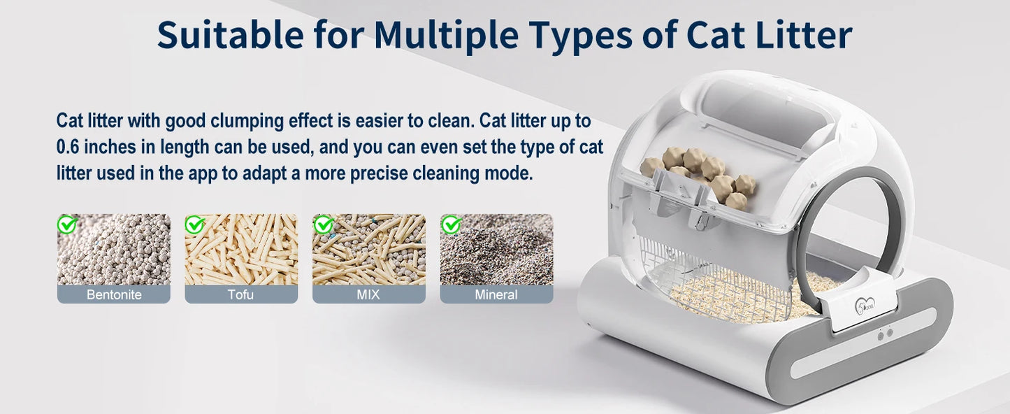 DOEL 65L Self-Cleaning Smart Cat Litter Box