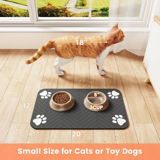 Absorbent Anti-Spill Pet Feeding Mat
