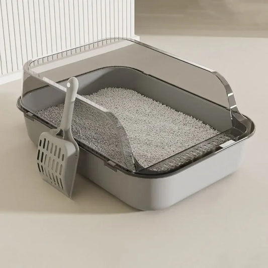 High-Sided Open-Top Cat Litter Tray