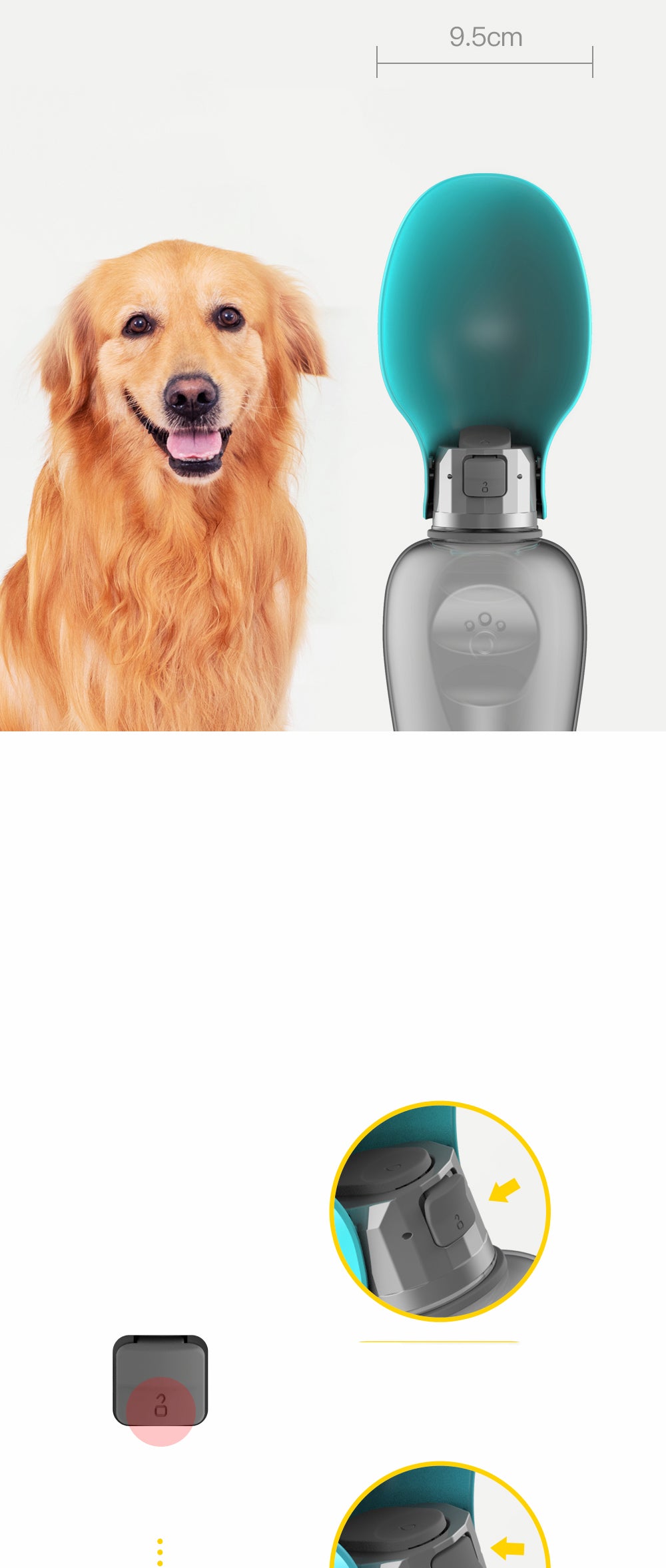 800ml Travel Dog Water Bottle