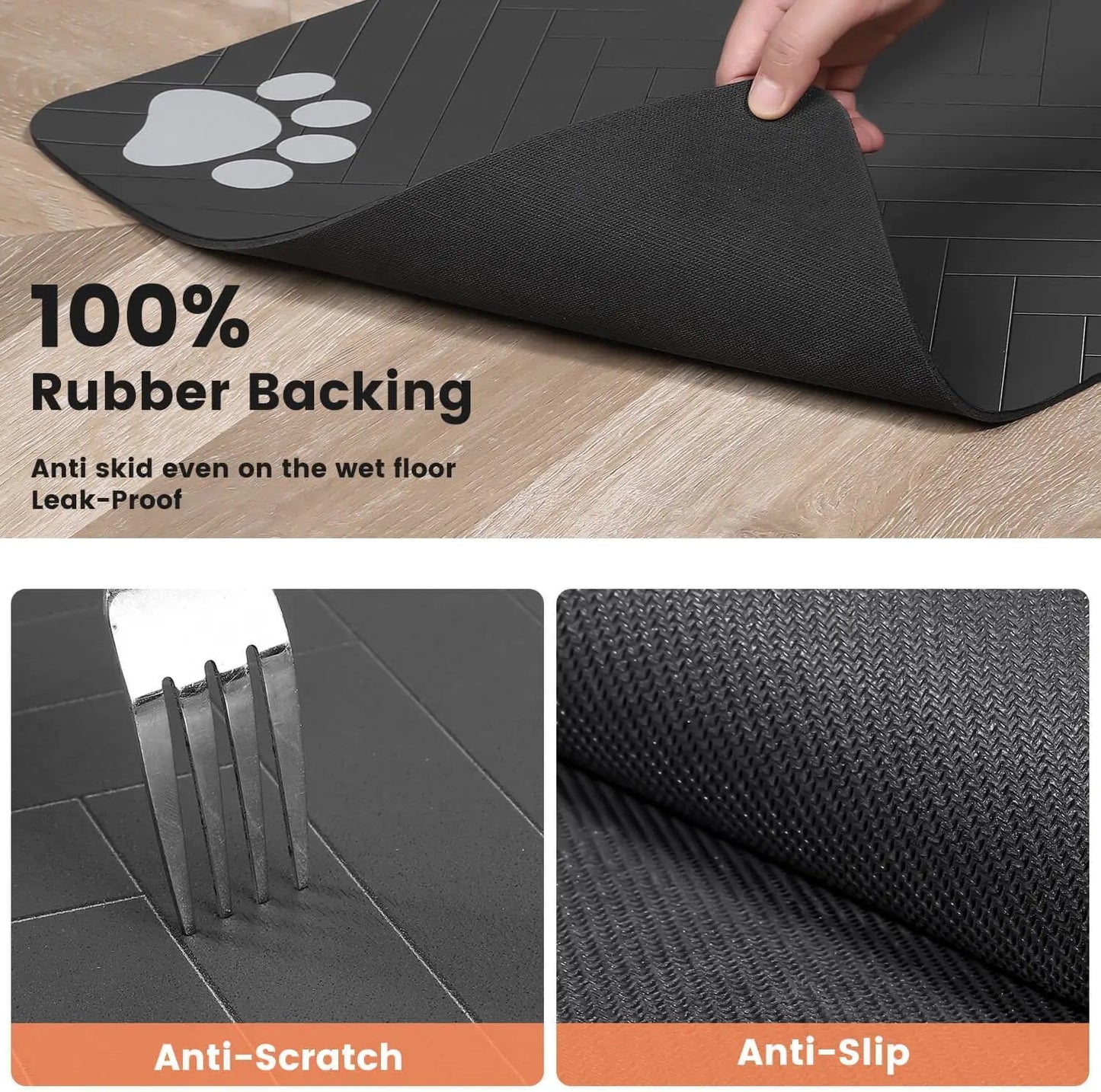 Absorbent Anti-Spill Pet Feeding Mat