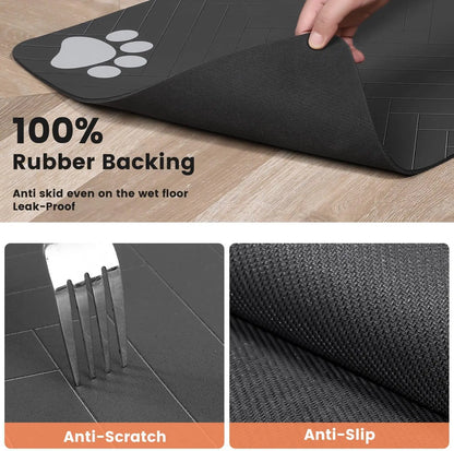 Absorbent Anti-Spill Pet Feeding Mat